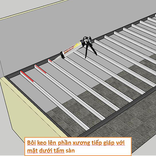 cách thi công sàn chịu lực gác lửng