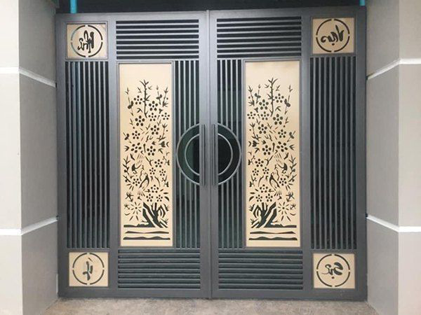 mẫu cổng đẹp 2 cánh sắt