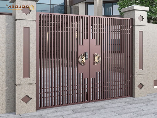mẫu cổng sắt 2 cánh đẹp hiện đại